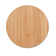 Vue Chargeur sans fil en bambou 15W - Rundo lux de couleur marron| Krokrodeal