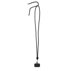 Vue Lanyard porte-téléphone RPET - Nonette de couleur noir| Krokrodeal