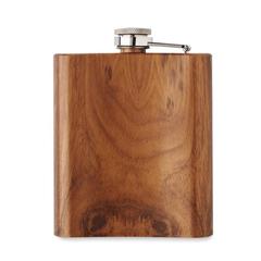 Vue Flasque en inox recyclé 190 ml - Namib flask de couleur marron| Krokrodeal