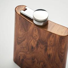 Vue Flasque en inox recyclé 190 ml - Namib flask de couleur marron| Krokrodeal