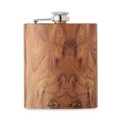 Vue Flasque en inox recyclé 190 ml - Namib flask de couleur marron| Krokrodeal