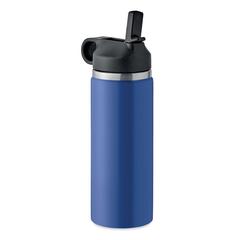 Vue Bouteille à double paroi 500 ml - Ivalo de couleur bleu| Krokrodeal
