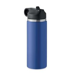 Vue Bouteille à double paroi 500 ml - Ivalo de couleur bleu| Krokrodeal