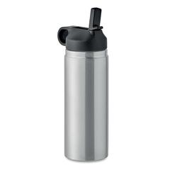 Vue Bouteille à double paroi 500 ml - Ivalo de couleur gris| Krokrodeal