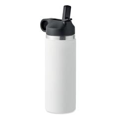 Vue Bouteille à double paroi 500 ml - Ivalo de couleur blanc| Krokrodeal