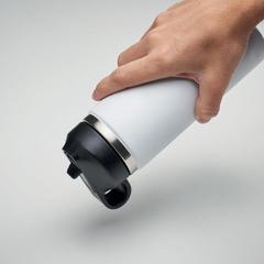 Vue Bouteille à double paroi 500 ml - Ivalo de couleur blanc| Krokrodeal