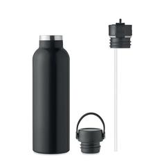 Vue Bouteille double paroi 700 ml - Boali de couleur noir| Krokrodeal