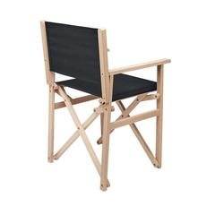 Vue Chaise de plage pliable en bois - Rimies de couleur noir| Krokrodeal