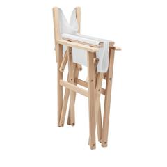 Vue Chaise de plage pliable en bois - Rimies de couleur blanc| Krokrodeal