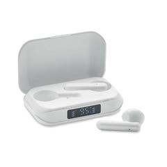 Vue Ecouteurs TWS en ABS recyclé - Quaver de couleur blanc| Krokrodeal