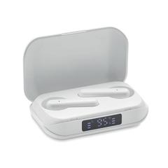 Vue Ecouteurs TWS en ABS recyclé - Quaver de couleur blanc| Krokrodeal