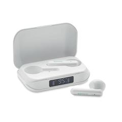 Vue Ecouteurs TWS en ABS recyclé - Quaver de couleur blanc| Krokrodeal