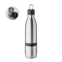 Vue Bouteille double paroi 500ml - Atera de couleur gris| Krokrodeal