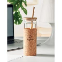 Vue Gobelet en verre 450 ml - Molunge de couleur marron| Krokrodeal