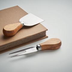 Vue Set de 4 couteaux à fromage - Quattro de couleur marron| Krokrodeal