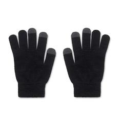 Vue Gants tactiles en RPET - Dactile de couleur noir| Krokrodeal