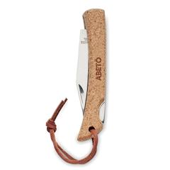 Vue Couteau pliable manche liège - Bladekork de couleur marron| Krokrodeal