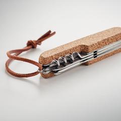 Vue Couteau multi-outils en liège - Multikork de couleur marron| Krokrodeal