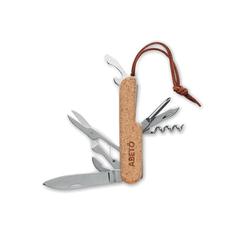 Vue Couteau multi-outils en liège - Multikork de couleur marron| Krokrodeal