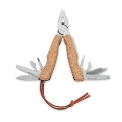 Vue Couteau multifonctions liège - Plierkork de couleur marron| Krokrodeal