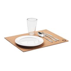Vue Set de table en liège - Buon appetito de couleur marron| Krokrodeal