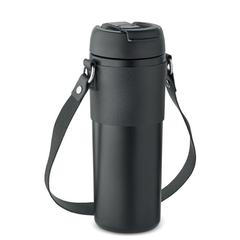 Vue Gobelet double paroi 700 ml - Aira de couleur noir| Krokrodeal