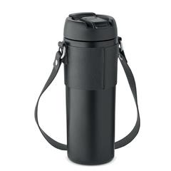 Vue Gobelet double paroi 700 ml - Aira de couleur noir| Krokrodeal