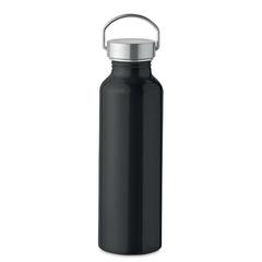 Vue Bouteille en alu recyclé 500ml - Albo de couleur noir| Krokrodeal