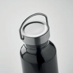 Vue Bouteille en alu recyclé 500ml - Albo de couleur noir| Krokrodeal
