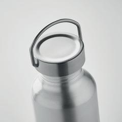 Vue Bouteille en alu recyclé 500ml - Albo de couleur gris| Krokrodeal