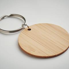Vue Porte-clés rond en bambou - Roundboo de couleur marron| Krokrodeal