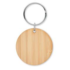 Vue Porte-clés rond en bambou - Roundboo de couleur marron| Krokrodeal