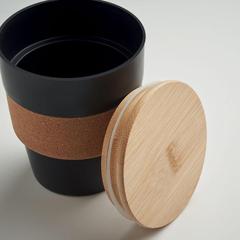 Vue Gobelet en PP recyclé 300 ml - Galao de couleur noir| Krokrodeal
