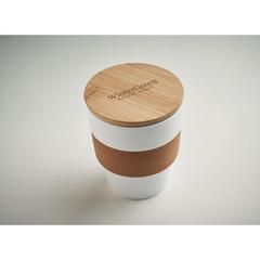 Vue Gobelet en PP recyclé 300 ml - Galao de couleur blanc| Krokrodeal