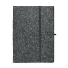 Vue Conférencier A4 en RPET - Feltnote de couleur gris| Krokrodeal