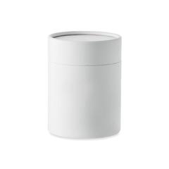 Vue Bougie en cire végétale 200 gr - Veika de couleur blanc| Krokrodeal