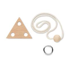 Vue Casse-tête Triangle en bois - Nerve de couleur marron| Krokrodeal