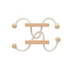 Vue Casse-tête en bois rectangle - Neurona de couleur marron| Krokrodeal