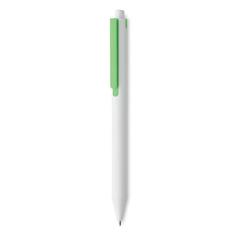Vue Stylo poussoir en ABS recyclé - Side de couleur vert| Krokrodeal