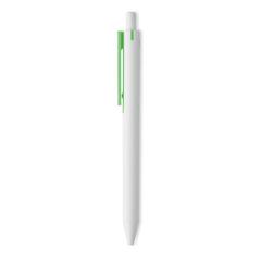 Vue Stylo poussoir en ABS recyclé - Side de couleur vert| Krokrodeal