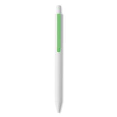 Vue Stylo poussoir en ABS recyclé - Side de couleur vert| Krokrodeal