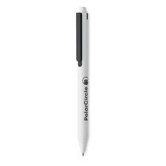 Vue Stylo poussoir en ABS recyclé - Side de couleur noir| Krokrodeal