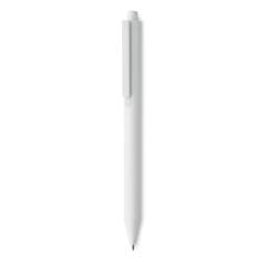 Vue Stylo poussoir en ABS recyclé - Side de couleur blanc| Krokrodeal