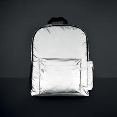Vue Sac à dos réfléchissant 190T - Bright backpack de couleur gris| Krokrodeal