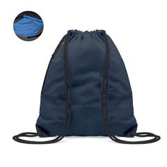 Vue Sac à cordon finition brillante - Shoop bright de couleur bleu| Krokrodeal