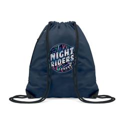 Vue Sac à cordon finition brillante - Shoop bright de couleur bleu| Krokrodeal
