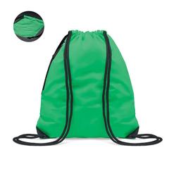 Vue Sac à cordon finition brillante - Shoop bright de couleur vert| Krokrodeal