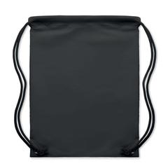Vue Sac à cordon finition brillante - Shoop bright de couleur noir| Krokrodeal