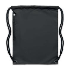 Vue Sac à cordon finition brillante - Shoop bright de couleur noir| Krokrodeal