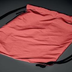 Vue Sac à cordon finition brillante - Shoop bright de couleur rouge| Krokrodeal